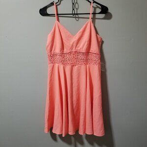 Choies Coral Mini Strap Dress Large